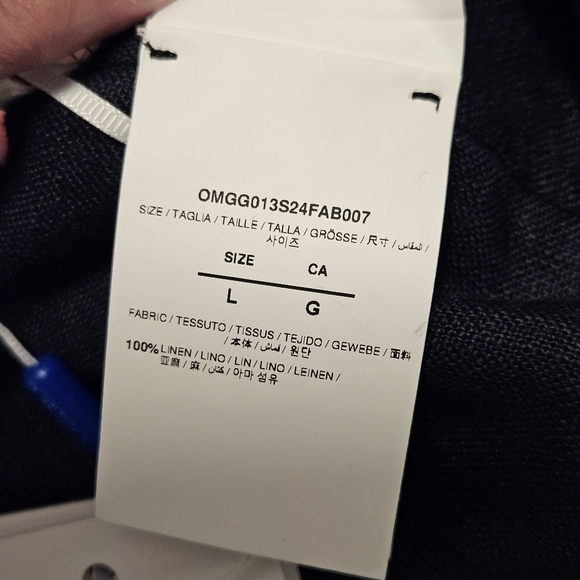 OFF-WHITE 90s Logo Linen Bowling Shirt - Picture 7 of 8